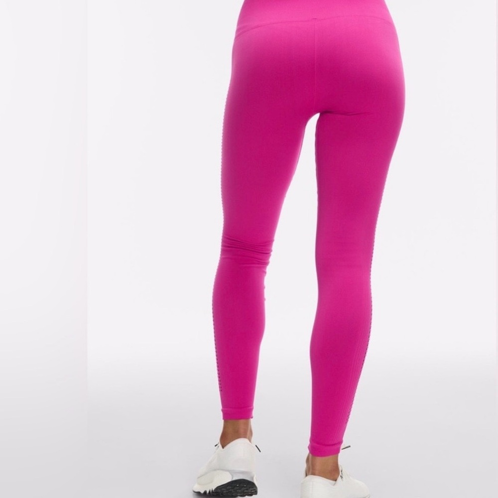 Set!! Peloton Vibrant Pink Crop Top And Leggings Set NWT!!!! - Picture 5 of 9